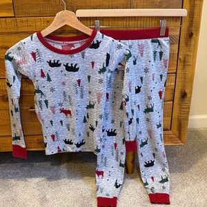 Christmas Cozy Kids Pajamas with Forest Print